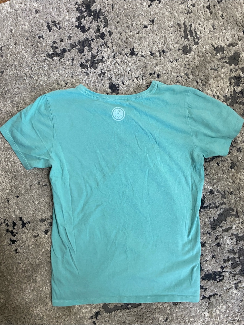Life Is Good Turquoise Graphic Tee with Beach Book Design - Picture 4 of 4